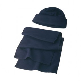 Fleece cap and scarf